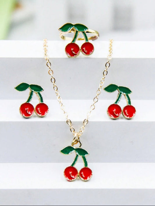 Cherry necklace set