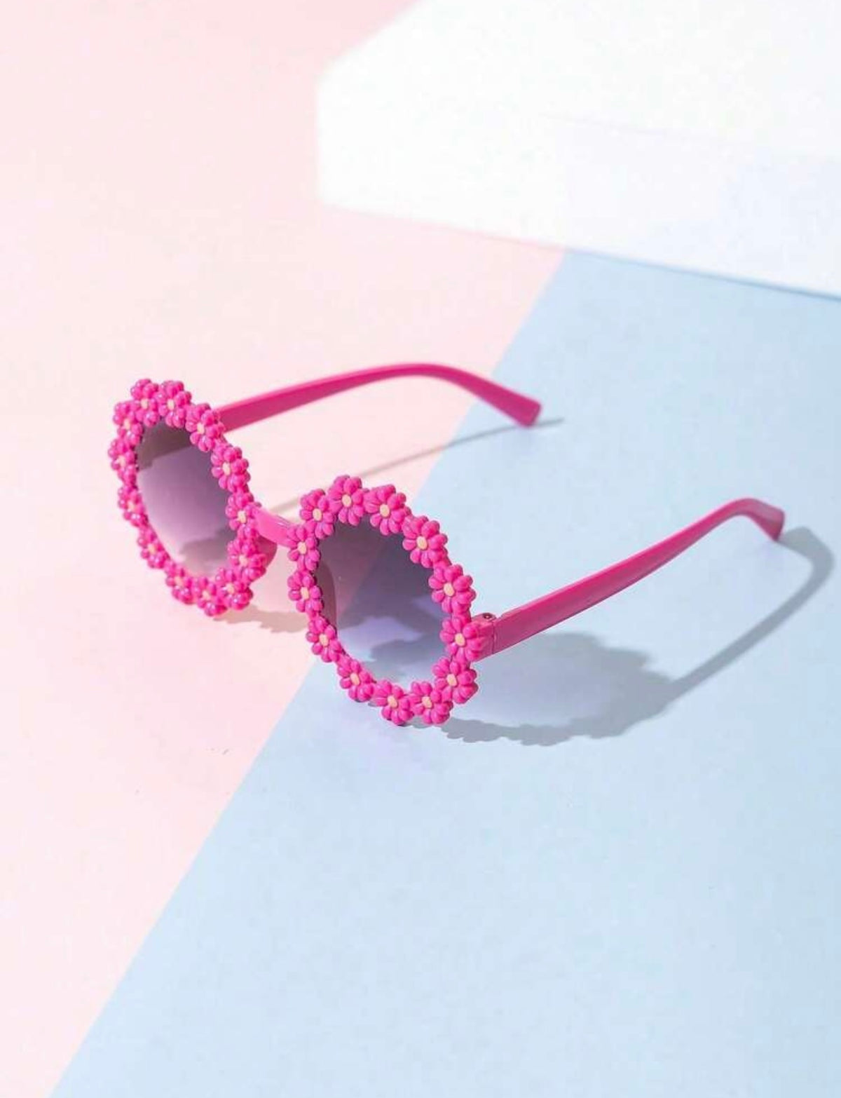 Kids Daisy Flower Sunglasses – Girls UV-Protective Eyewear Pink & White